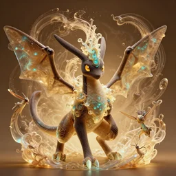 ( dark type pokemon ), creature creature in a alaska, warm tones, bioluminescent bioluminescent translucent translucent : by michal karcz, daniel merriam, victo ngai and guillermo del toro : ornate, dynamic, particulate, intricate, elegant, highly detailed, centered, artstation, smooth, sharp focus