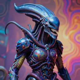 a psychedelic portrait of omin dran exoskeleton mind flayer politician, vibrant color schema, highly detailed, in the style of romanticism, cinematic, artstation, moebius, greg rutkowski