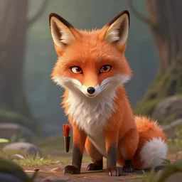 studious fox fantasy character, portrait art station