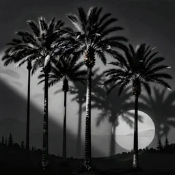colombian wax palms, dark japanese minimalist art, emo goth, wallpaper