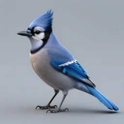 a blue jay 3 d model.
