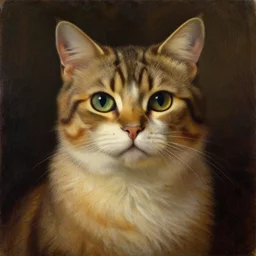 A painting of a cat, full subject, by Leonardo da Vinci, by Ross Tran, Trending on Artstation