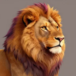 very very beautiful furry art, bust profile picture of a anthro lion, commission on furaffinity, cgsociety, octane render, vibrant colors