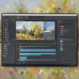 fl studio in the 1 5 0 0's, oil painting