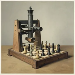 a chess - piece building machine, a surrealist sculpture by marcel duchamp, archival pigment print, 1 9 1 4, conceptual art, artwork, academic art, surrealist, fluxus