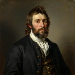 portrait of a neanderthal man in 1 9 th century french clothing, in the style of bouguereau, alexandre cabanel, oil on canvas, 1 8 8 0