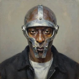 mf doom portrait oil painting