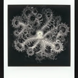 a black and white photo of a monstrous and pathological shape, mandelbrot, in the style of m c escher, egon schiele, jenny saville, gustav klimt, film photography, surreal, soft lighting, polaroid photography, fine detail, sharpened