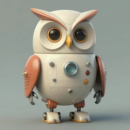 ( ( ( ( ( 1 9 5 0 s retro future robot android owl. muted colors. ) ) ) ) ) by jean - baptiste monge!!!!!!!!!!!!!!!!!!!!!!!!!!!!!!