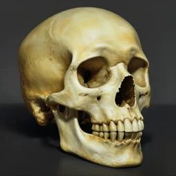 beautiful matte painting art of human skull, by Salvador Dali