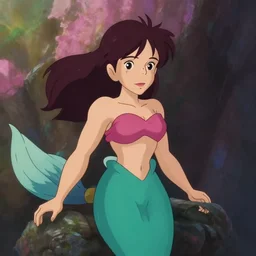 a film still of How to train your mermaid, medium shot, waist up, studio Ghibli, Pixar and Disney animation, sharp, Rendered in Unreal Engine 5, anime key art by Greg Rutkowski, Bloom, dramatic lighting
