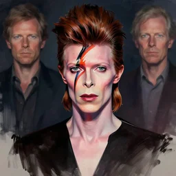 concept art of david bowie by jama jurabaev, portrait, greig fraser, roger deakins, cinematic shot, trending on artstation, high quality, brush stroke