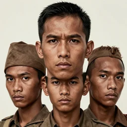 A badass photo from a Films about the Indonesian National Revolution, hyper detailed, 50mm, award winning photography, perfect faces.