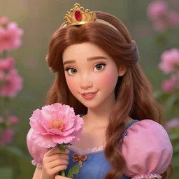 flower princess portrait, artgerm, dreamworks, photorealism