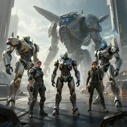 video game concept art for titanfall 2, sci - fi, futurism, robots, cinematic, wide angle shot, unreal engine, by ruan jia, by greg rutkowski, by michal karcz, by liam wong