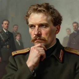 portrait of stoic bolshevik leader nadezhda konstantinovna krupskaya pondering fate of russia, colourised, fantasy, face portrait, drama, military art, fantasy, hd shot, digital portrait, beautiful, artstation, comic style, by artgerm, guy denning, jakub rozalski, magali villeneuve and charlie bowater