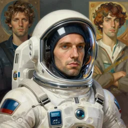 Hacker man spaceman portrait, highly detailed, digital painting, artstation, concept art, smooth, sharp focus, illustration, art by artgerm and greg rutkowski and alphonse mucha
