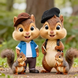 alvin and the chipmunks, real life size, real life squirrels