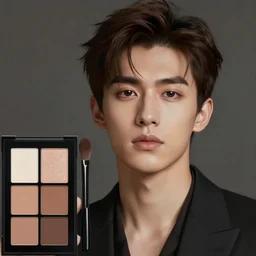 handsome young man model limited palette painting
