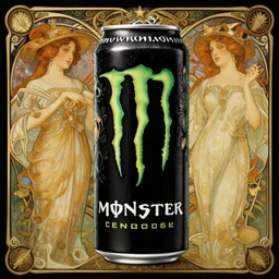 monster energy drink, intricate, elegant, highly detailed, digital painting, artstation, concept art, matte, sharp focus, illustration, art by artgerm and greg rutkowski and alphonse mucha