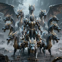 a beautiful octane render of nine dragon chenxiang chariot, epic, 8 k hd, detail structure, dragon form, fine texture, 3 d texture, circling storm, light effect, unreal engine, trending on cgsociety, cool mecha style, trending on artstation, ultra wide angle,, 3 d render, ray tracing, mechanics, hyper detailed, denoise, deblurring, realistic physical rendering, close shot