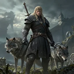 king of wolves, elden ring, by artgerm, by karol, trending on artstation, octane render