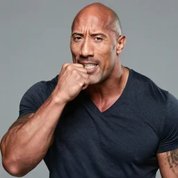 Dwayne Johnson biting his lip by Todd Lockwood