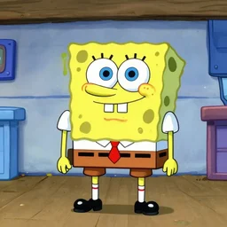 SpongeBob, style of Alfred Hitchcock