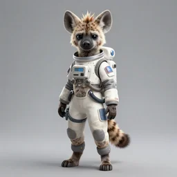 digital detailed full body of anthromorphic female hyena, in style of zootopia, zootopia, zootopia, fursona, furry, furaffinity, 4 k, deviantart, furry art, fursona art, wearing astronaut outfit, in style of zootopia, hyena fursona, cyberpunk, female, detailed feminine face,