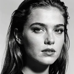 black and white vogue closeup portrait by herb ritts of a beautiful female model, young reese witherspoon, high contrast