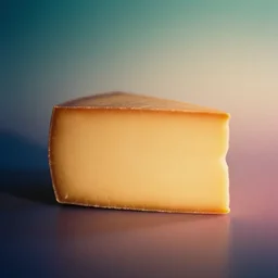 hypnotic cheese. soft lighting, film photography, nostalgia, gradient