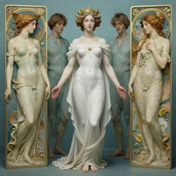 queen of neptune by zdzisław beksinski, iris van herpen, raymond swanland, craig mullins and alphonse mucha. highly detailed, hyper - real, beautiful