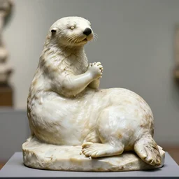 a sea otter, sculpture by rodin and michaelangelo