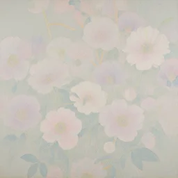 breathtaking delicate painting pattern blend of flowers, by hsiao - ron cheng, bizarre compositions, many exquisite detail, pastel colors, 8 k