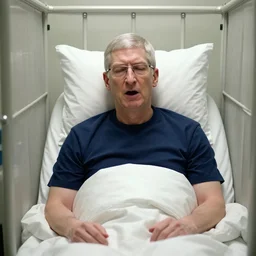 tim cook going very insane in a padded cell