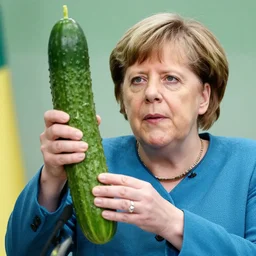 angela merkel as a cucumber