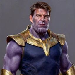 tom cruise as thanos, high quality oil portrait