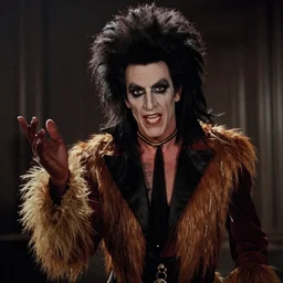 film still of jordan peterson as frank n. furter in the rocky horror picture show movie ( 1 9 7 5 )