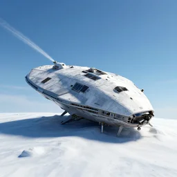 photo of the crashed alien spaceship, crashed alien spaceship, spacecraft, science, clear mountaintop trail