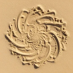 mathematically generated fractal pattern of sand