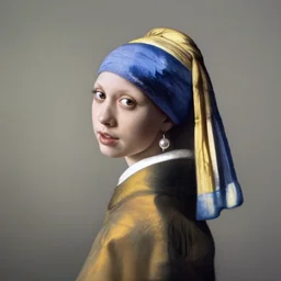 girl with the pearl earring, portrait studio, taken with canon eos, f 1. 4, soft diffused light, iso 2 0 0,