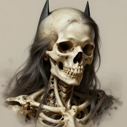 stunning batman goddess of skull portrait, skull, bones, dirt, fantasy, intricate, elegant, highly detailed, digital painting, artstation, concept art, smooth, sharp focus, illustration, art by afshar petros and krenz cushart and artem demura