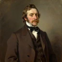 oil portrait of a victorian gentleman wearing a beautiful suit by greg rutowsky, trending on artstation