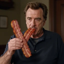 kevin bacon, as a bacon rasher