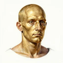 realistic portrait of cyclop, golden, 1450, ink, ultra realistic, 8k