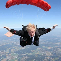 Boris Johnson skydiving