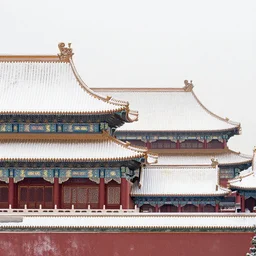 snow - covered forbidden city by alphonse maria mucha