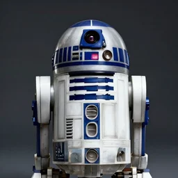a portrait of r 2 d 2 as a real human, man, woman, grim - lighting, high - contrast, intricate, elegant, highly detailed, digital painting, artstation, concept art, smooth, sharp focus, illustration