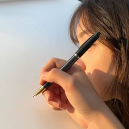 girl, pen, ultra realistic!!!, clear weather, golden hour, sharp focus