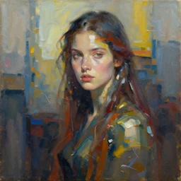 woman popular fantasy art abstract painting generated by artificial intelligence, 8K UHD, trending on artstation, extremely detailed
